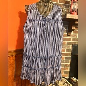 Navy and Pink Patterned Sleeveless Top Size 20W